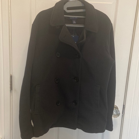 Lands' End Jackets & Blazers - Lands End Fleece Peacoat NWT